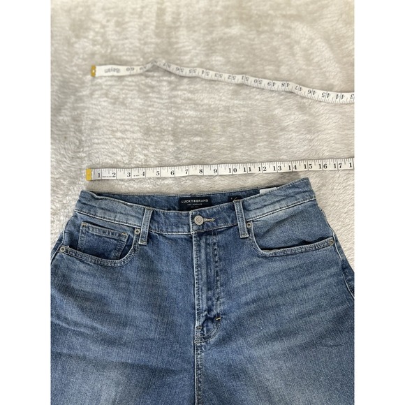 Lucky Brand High Rise Mom Jeans Drew Ankle Blue Size 8/29 Distressed - Picture 4 of 9